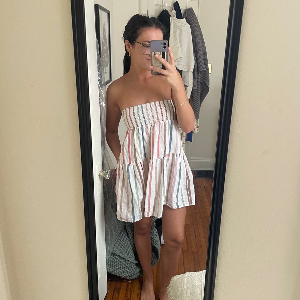 Brand new AE striped babydoll dress! SIZE XS
